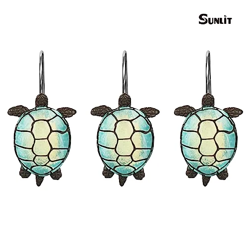 Sea Turtle Shower Curtain Hooks