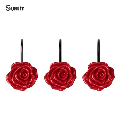 Rose Shower Curtain Hooks